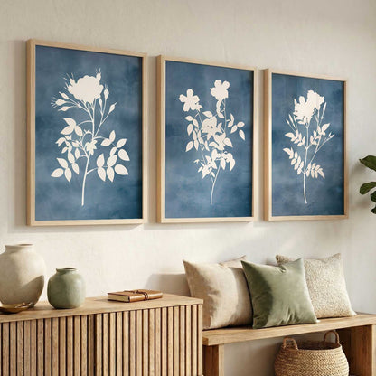 Botanical Framed Wall Art Prints | Set of 3 | Home Decor