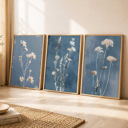 Floral Framed Wall Art Prints | Set of 3 | Home Decor