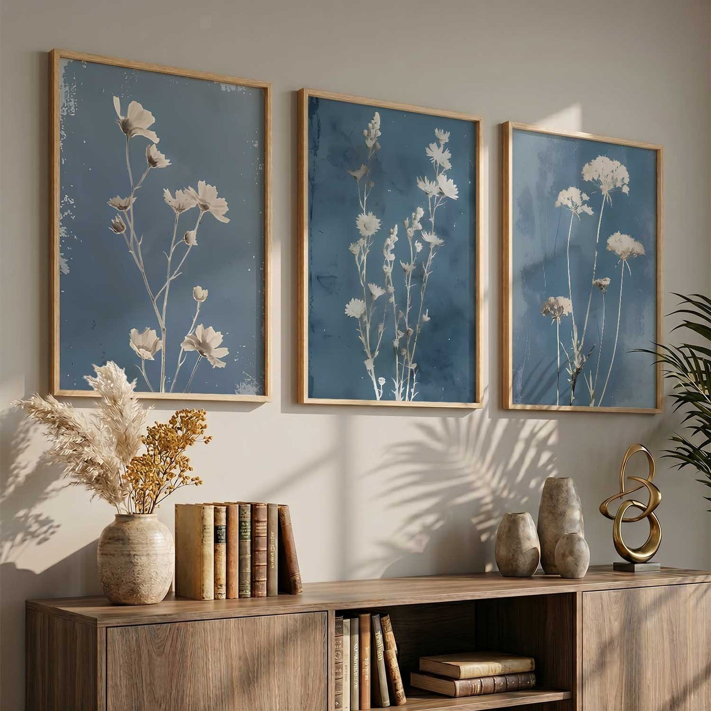 Floral Framed Wall Art Prints | Set of 3 | Home Decor