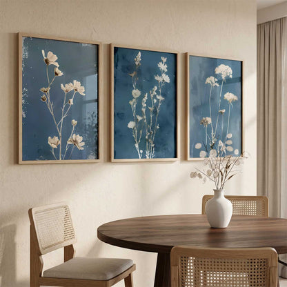 Floral Framed Wall Art Prints | Set of 3 | Home Decor