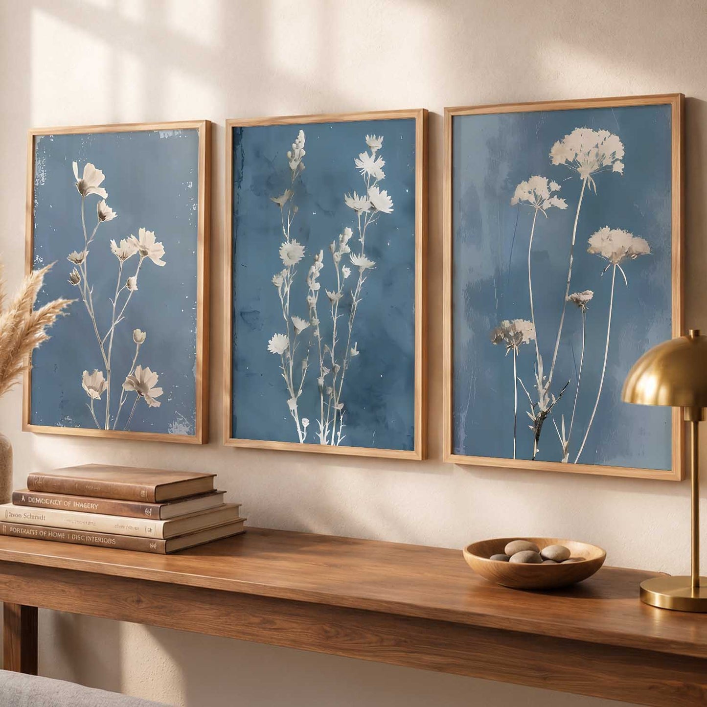 Floral Framed Wall Art Prints | Set of 3 | Home Decor