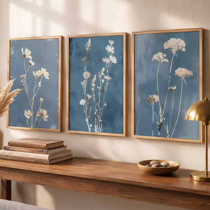 Floral Framed Wall Art Prints | Set of 3 | Home Decor