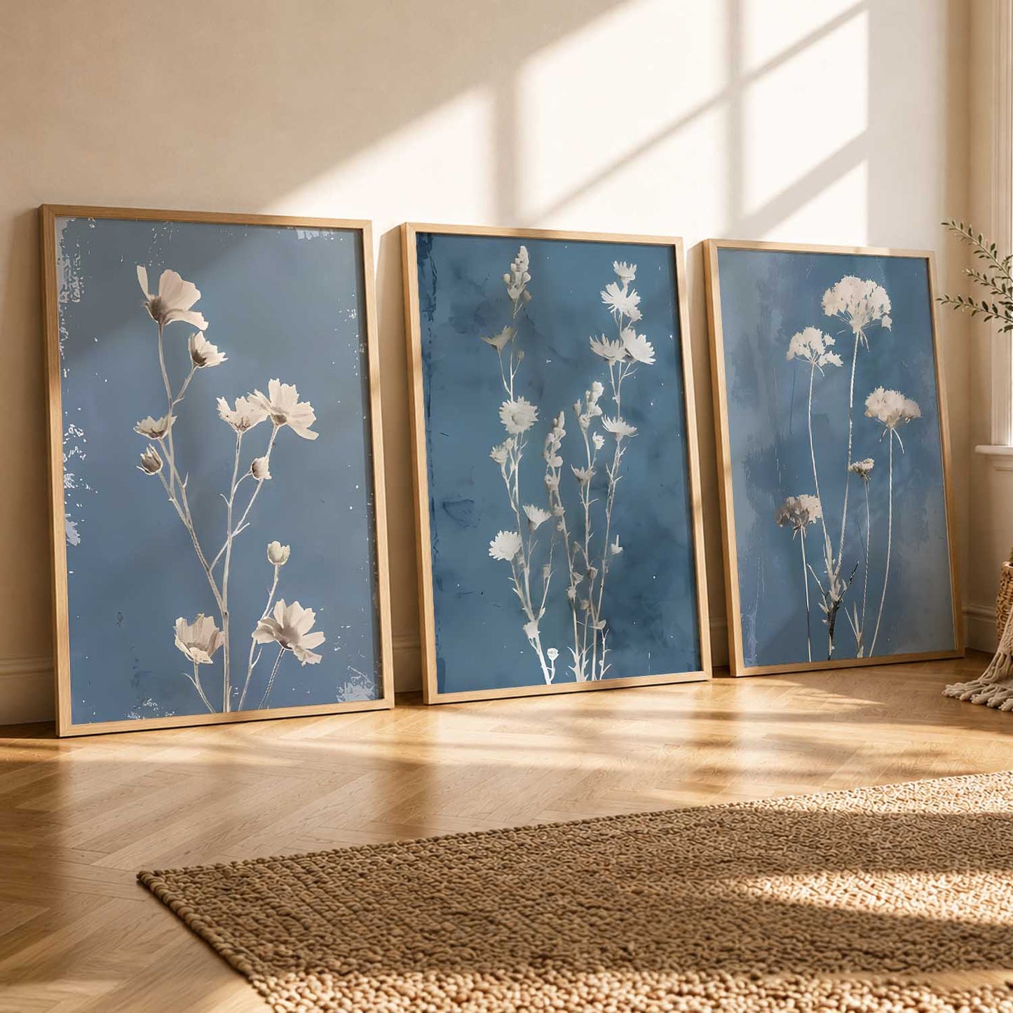 Floral Framed Wall Art Prints | Set of 3 | Home Decor