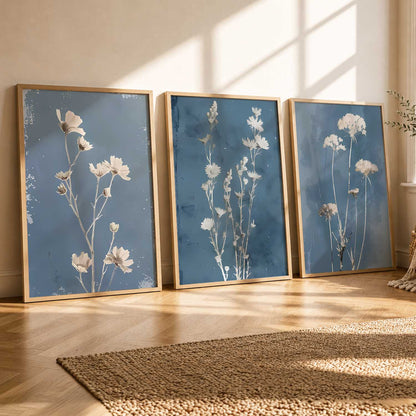 Floral Framed Wall Art Prints | Set of 3 | Home Decor