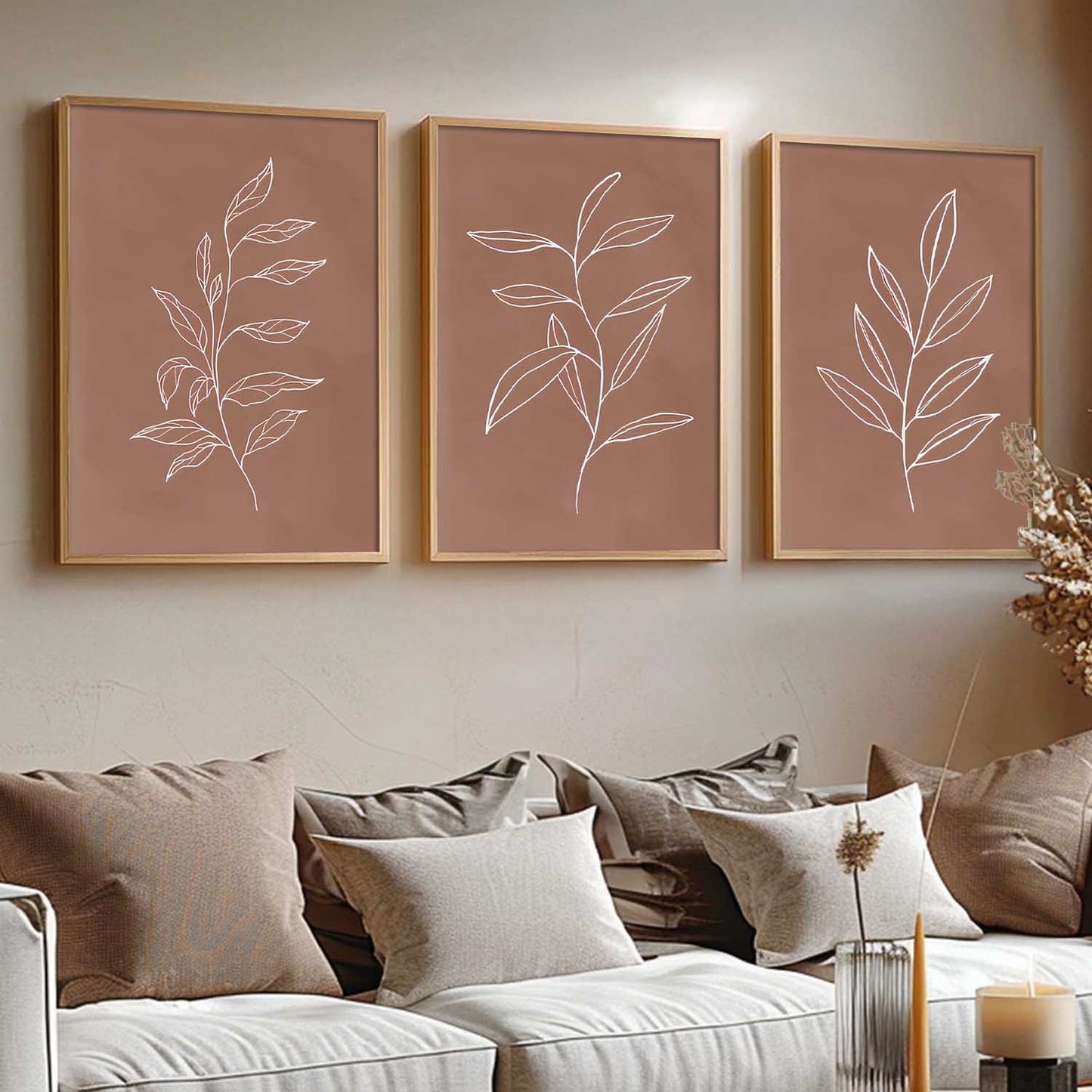 Aesthetic Botanical Art Home Decoration Painting | Floral Paintings With Frame For Living Room Bed Room Hotel Wall Decor Digital Reprint