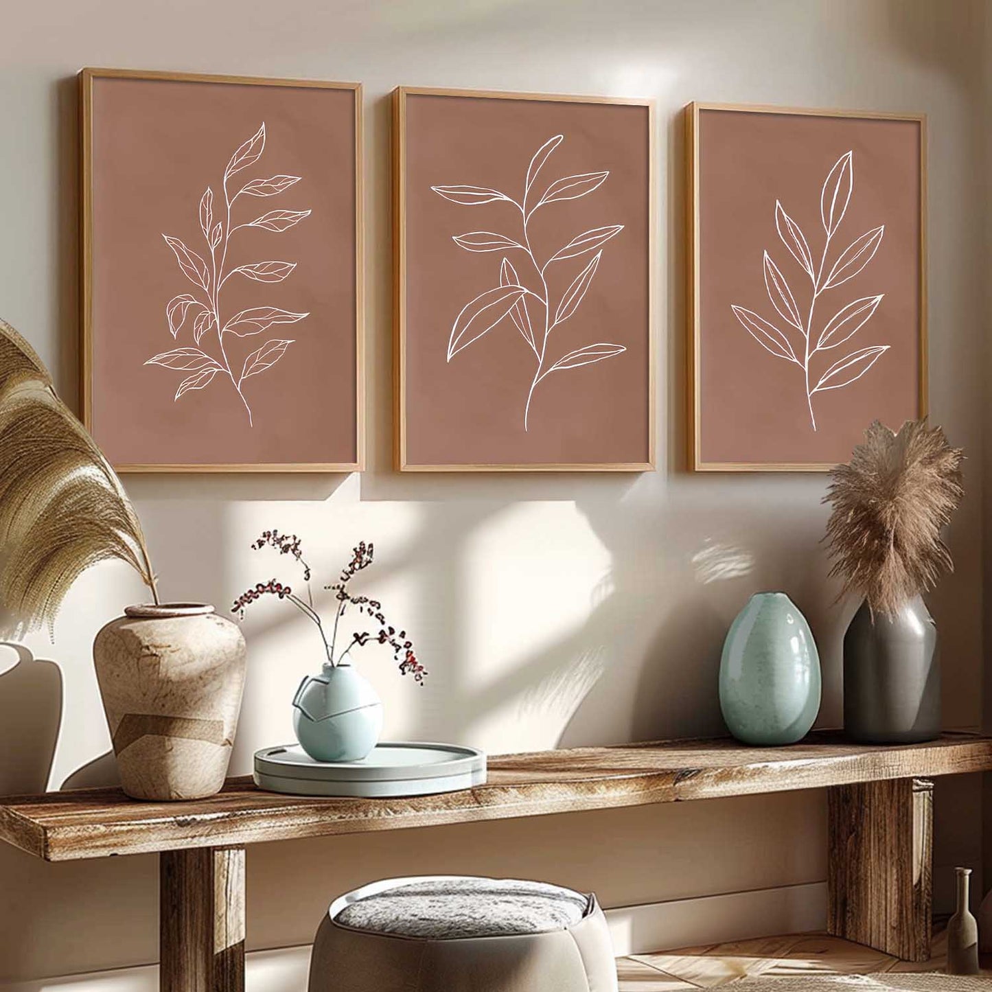 Aesthetic Botanical Art Home Decoration Painting | Floral Paintings With Frame For Living Room Bed Room Hotel Wall Decor Digital Reprint