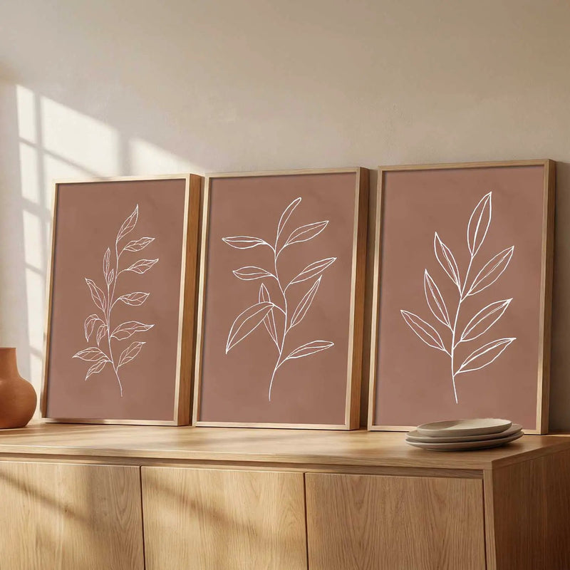 Botanical Framed Wall Art Prints | Set of 3 | Home Decor