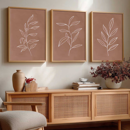 Aesthetic Botanical Art Home Decoration Painting | Floral Paintings With Frame For Living Room Bed Room Hotel Wall Decor Digital Reprint