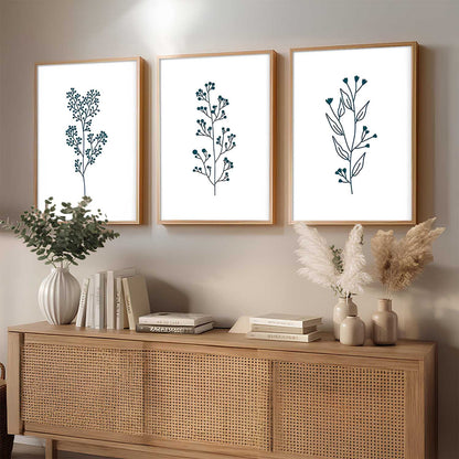 Botanical Art Home Decoration Painting | Floral Aesthetic Paintings With Frame For Living Room Bed Room Hotel Wall Decor Digital Reprint