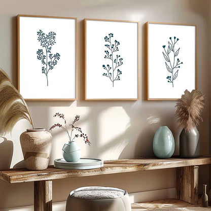 Botanical Art Home Decoration Painting | Floral Aesthetic Paintings With Frame For Living Room Bed Room Hotel Wall Decor Digital Reprint