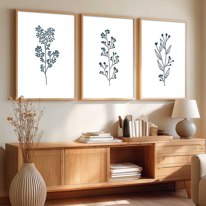 Botanical Art Home Decoration Painting | Floral Aesthetic Paintings With Frame For Living Room Bed Room Hotel Wall Decor Digital Reprint