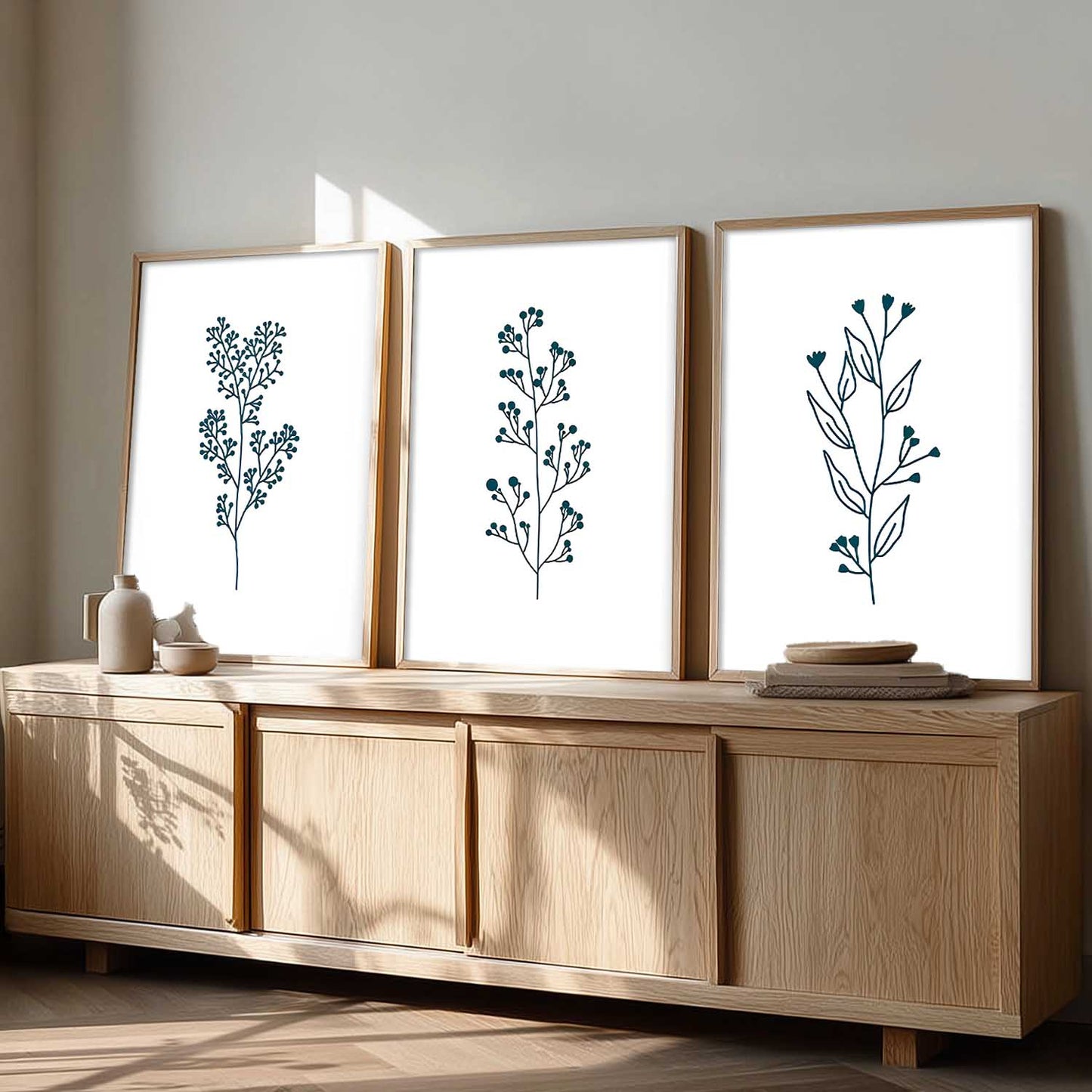 Botanical Art Home Decoration Painting | Floral Aesthetic Paintings With Frame For Living Room Bed Room Hotel Wall Decor Digital Reprint
