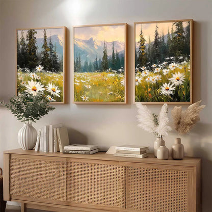 Mountain View Framed Wall Art Prints | Set of 3 | Home Decor