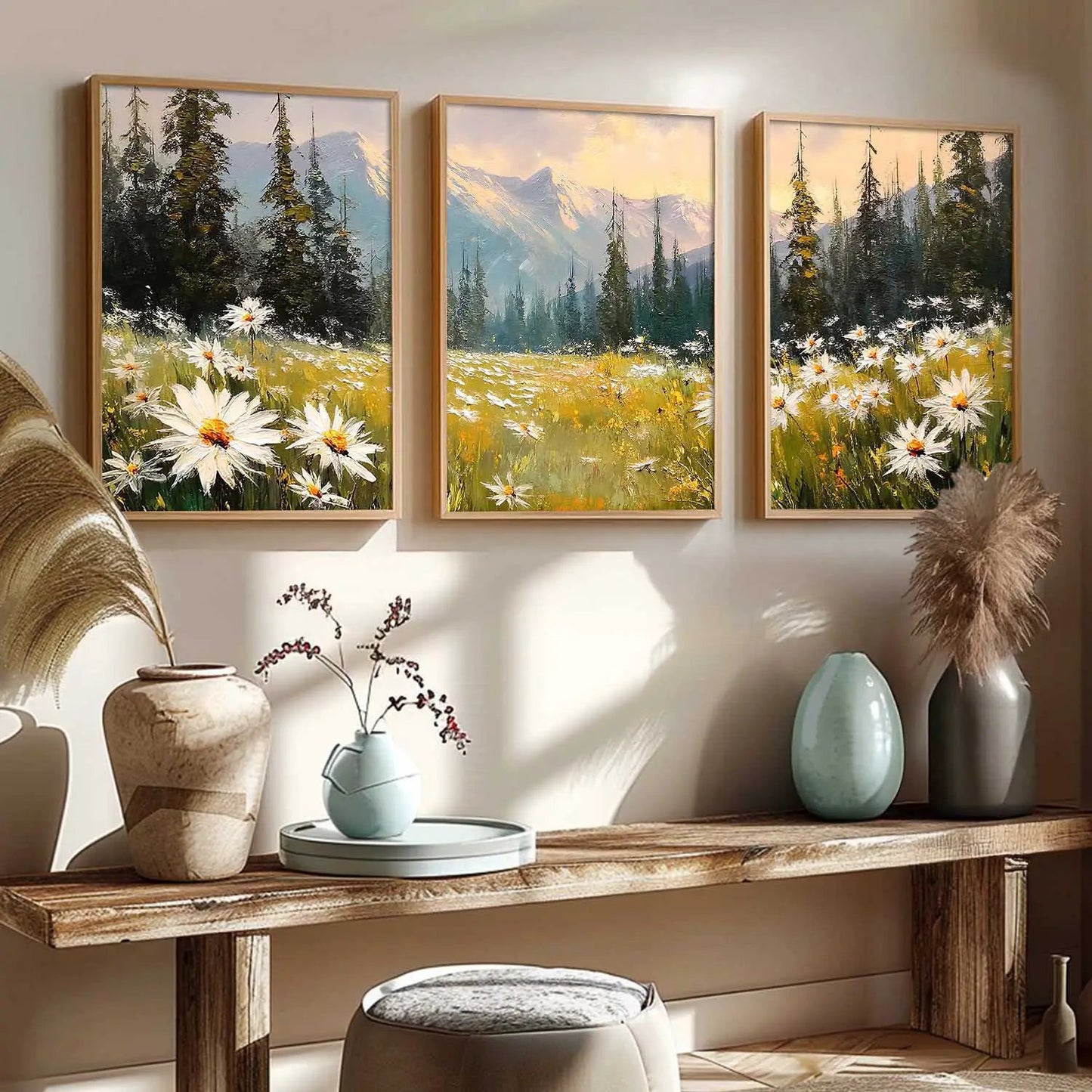 Mountain View Framed Wall Art Prints | Set of 3 | Home Decor