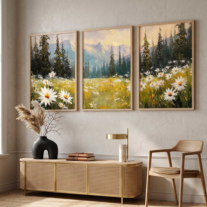 Mountain View Framed Wall Art Prints | Set of 3 | Home Decor