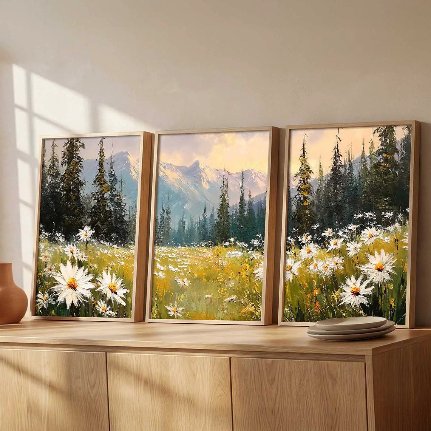 Mountain View Framed Wall Art Prints | Set of 3 | Home Decor
