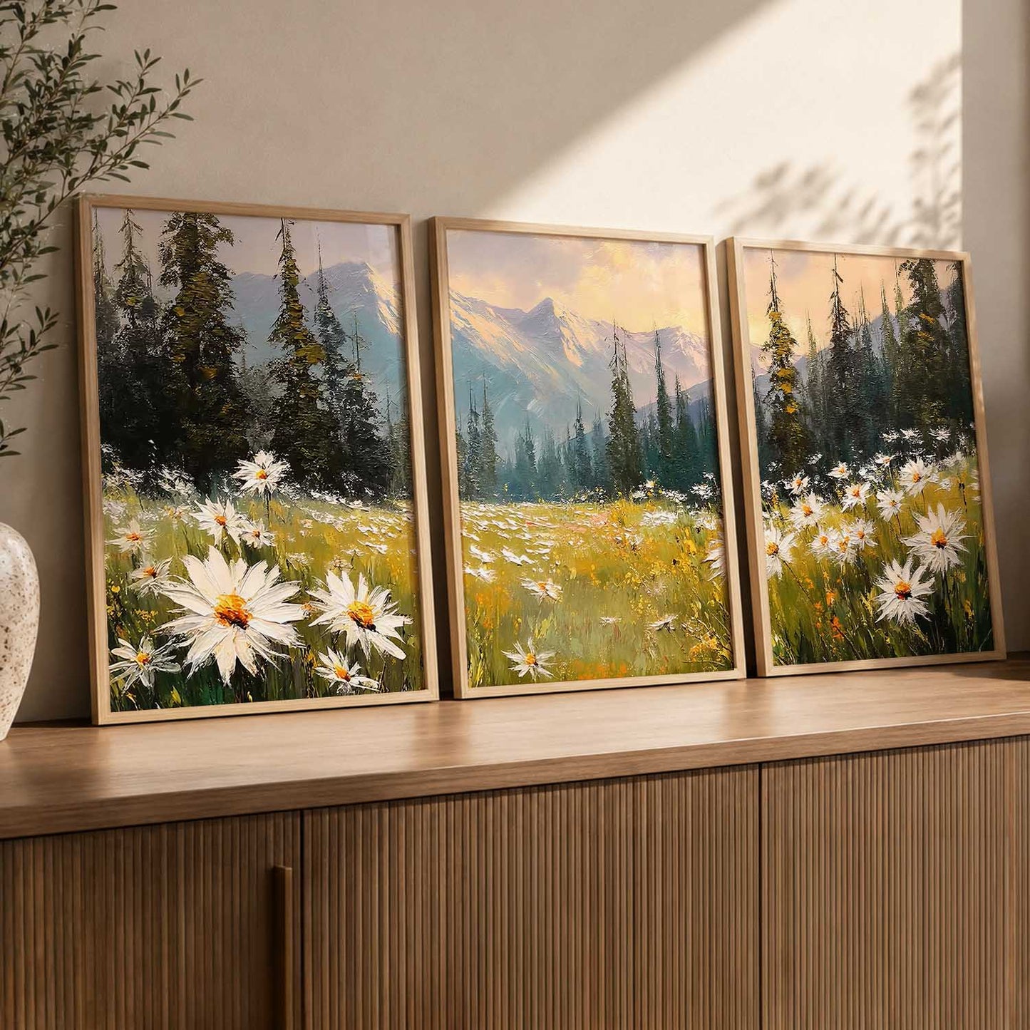 Mountain View Framed Wall Art Prints | Set of 3 | Home Decor