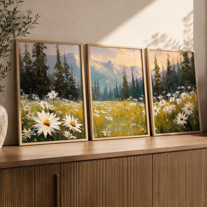 Mountain View Framed Wall Art Prints | Set of 3 | Home Decor