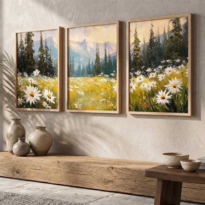 Mountain View Framed Wall Art Prints | Set of 3 | Home Decor