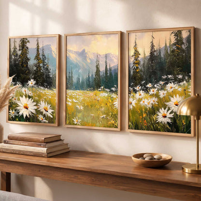 Mountain View Framed Wall Art Prints | Set of 3 | Home Decor