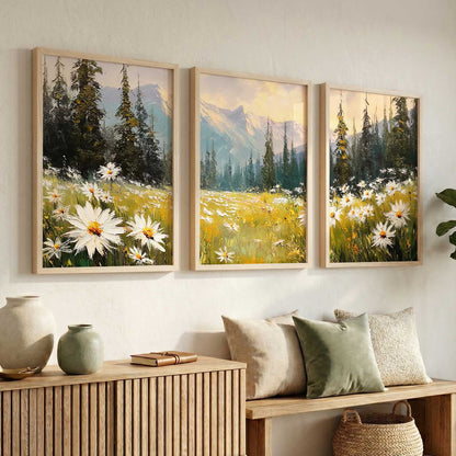 Mountain View Framed Wall Art Prints | Set of 3 | Home Decor