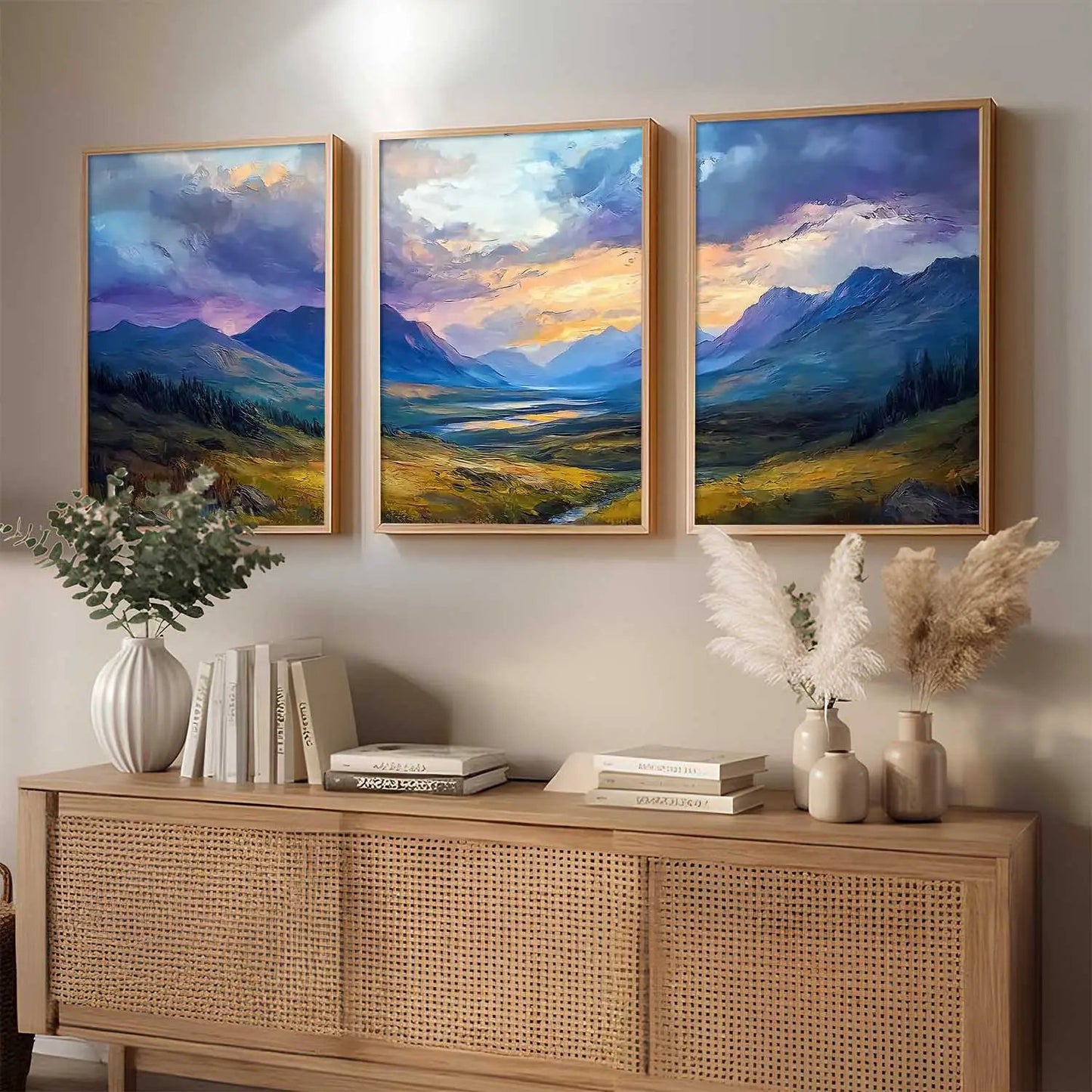 Mountain View Framed Wall Art Prints | Set of 3 | Home Decor