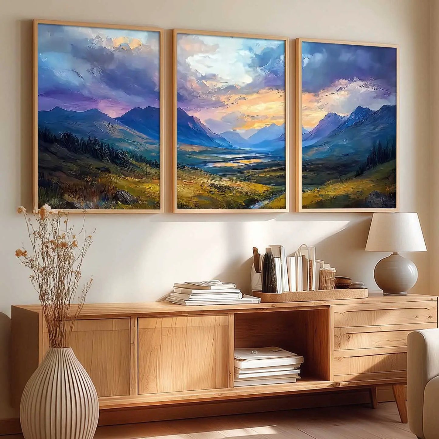 Mountain View Framed Wall Art Prints | Set of 3 | Home Decor