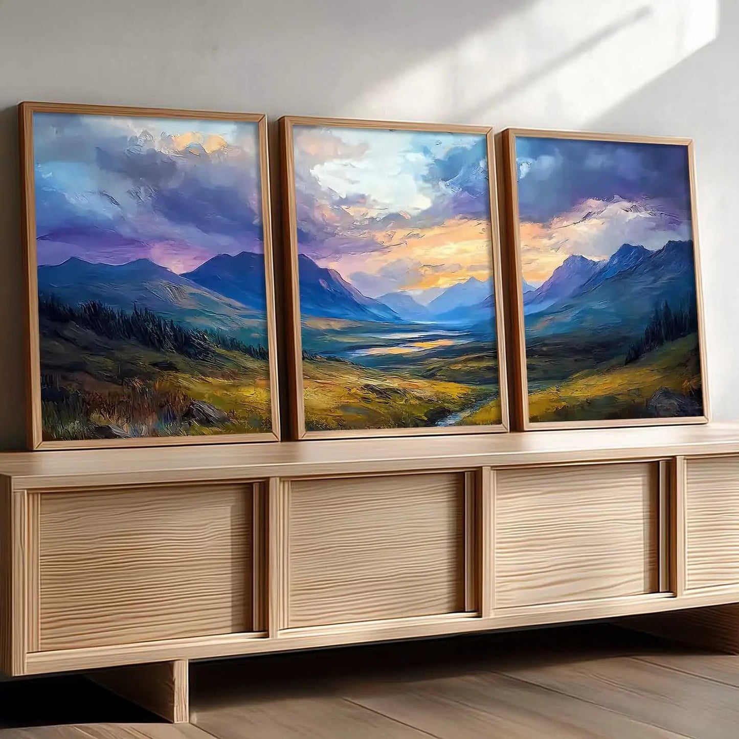 Mountain View Framed Wall Art Prints | Set of 3 | Home Decor