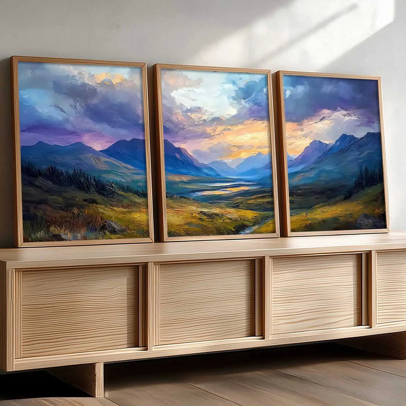 Mountain View Framed Wall Art Prints | Set of 3 | Home Decor