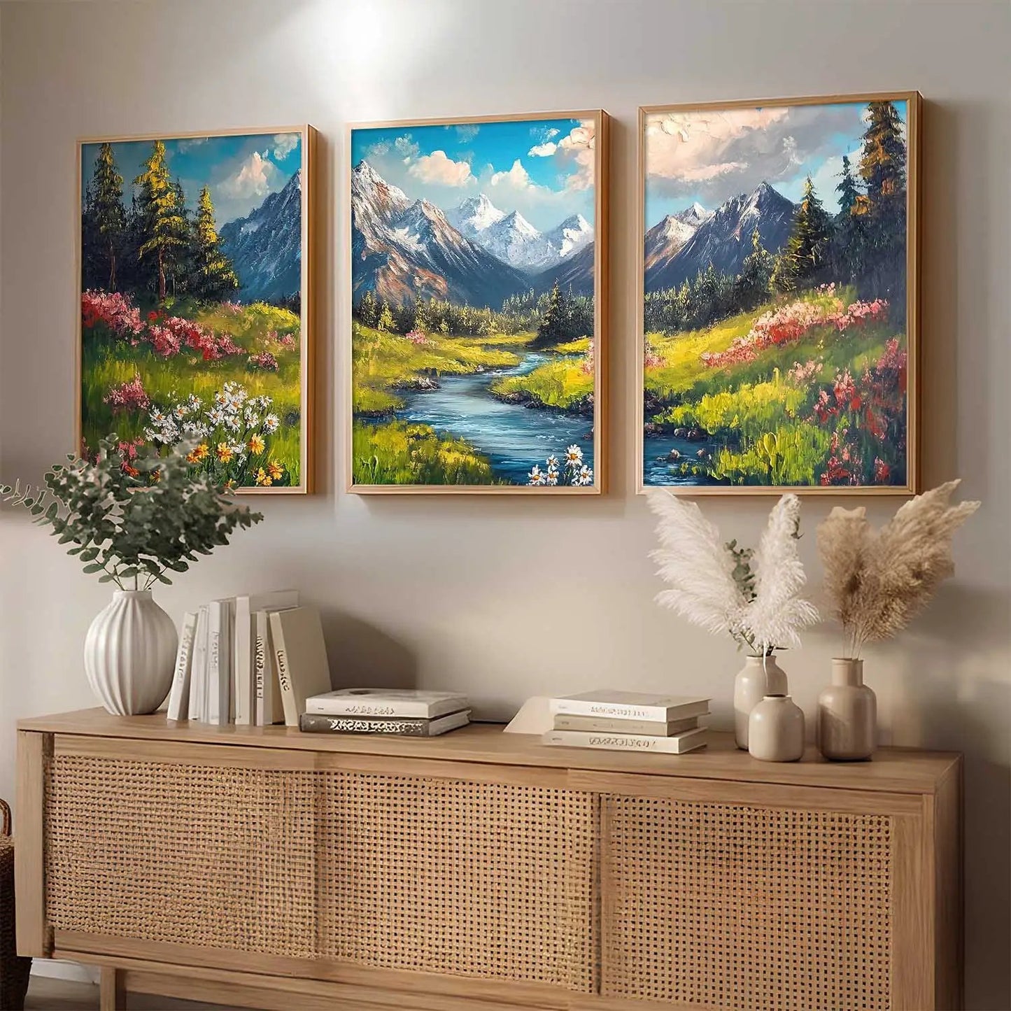 Mountain View Framed Wall Art Prints | Set of 3 | Home Decor