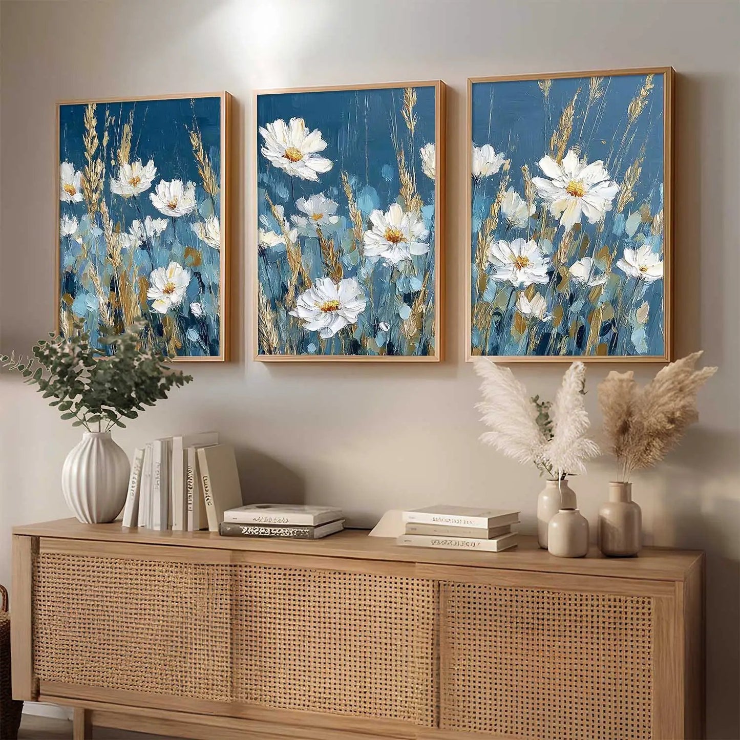 Floral Framed Wall Art Prints | Set of 3 | Home Decor