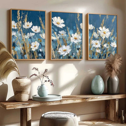Floral Framed Wall Art Prints | Set of 3 | Home Decor