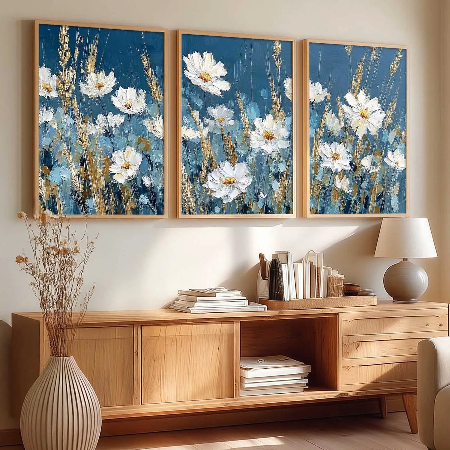 Floral Framed Wall Art Prints | Set of 3 | Home Decor