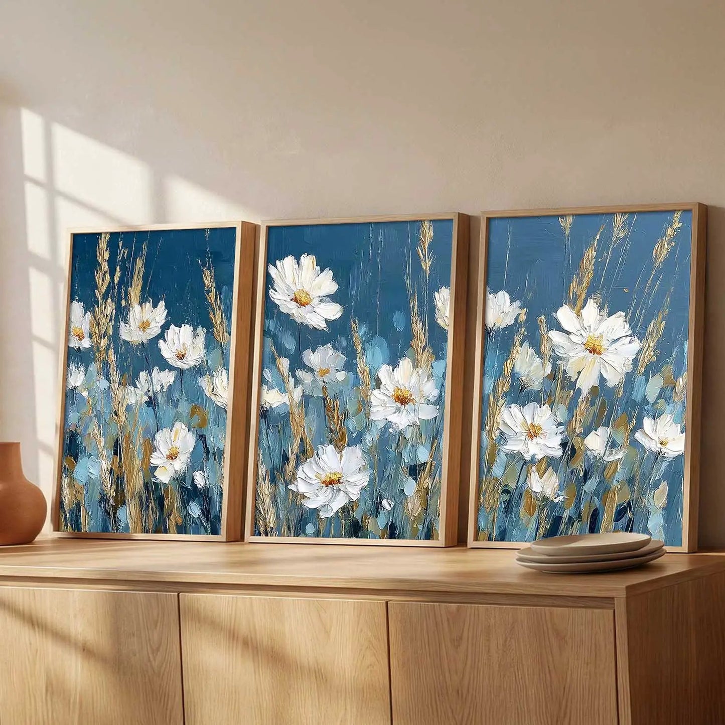 Floral Framed Wall Art Prints | Set of 3 | Home Decor