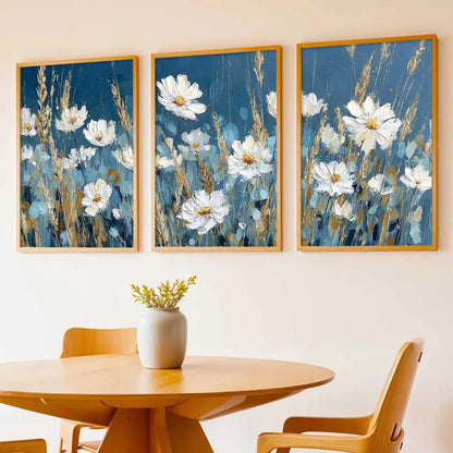 Floral Framed Wall Art Prints | Set of 3 | Home Decor