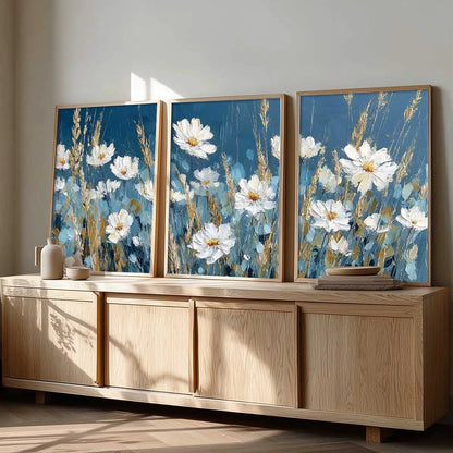 Floral Framed Wall Art Prints | Set of 3 | Home Decor
