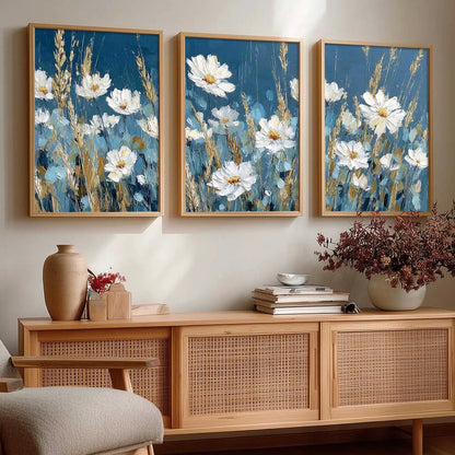 Floral Framed Wall Art Prints | Set of 3 | Home Decor