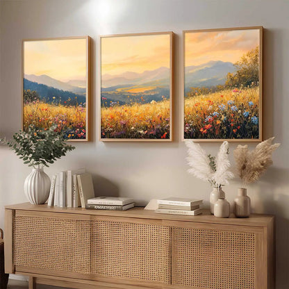 Sunset Framed Wall Art Prints | Set of 3 | Home Decor