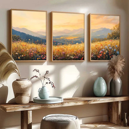Sunset Framed Wall Art Prints | Set of 3 | Home Decor