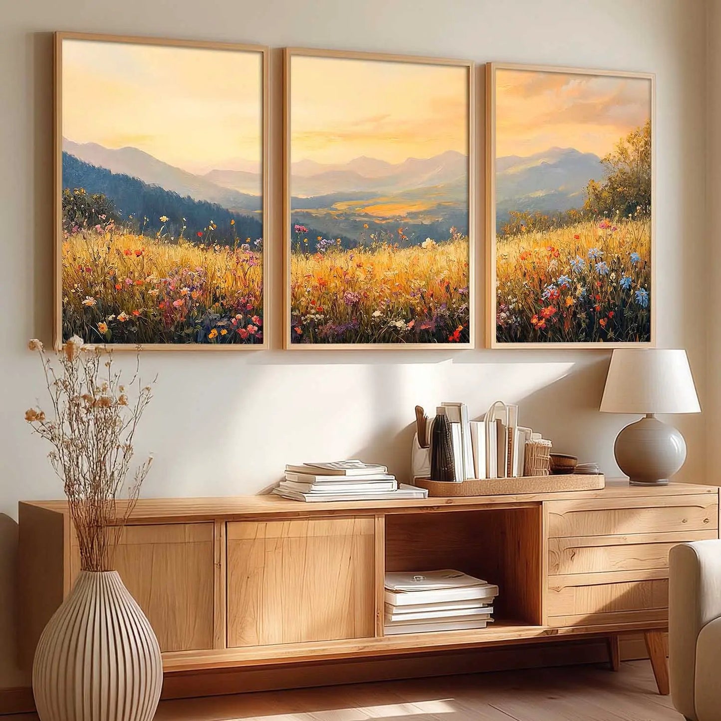 Sunset Framed Wall Art Prints | Set of 3 | Home Decor