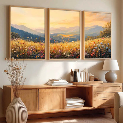 Sunset Framed Wall Art Prints | Set of 3 | Home Decor
