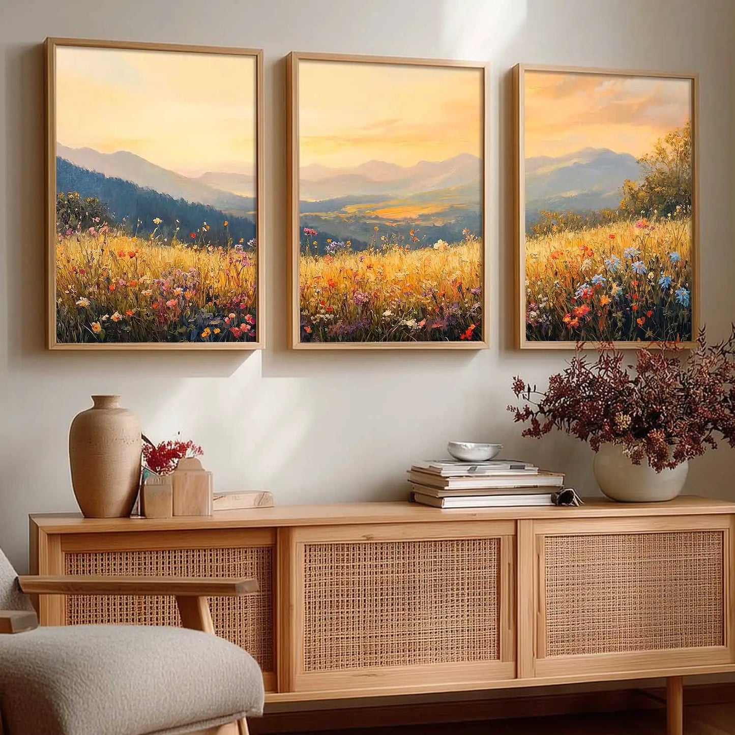 Sunset Framed Wall Art Prints | Set of 3 | Home Decor