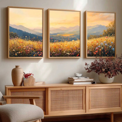 Sunset Framed Wall Art Prints | Set of 3 | Home Decor