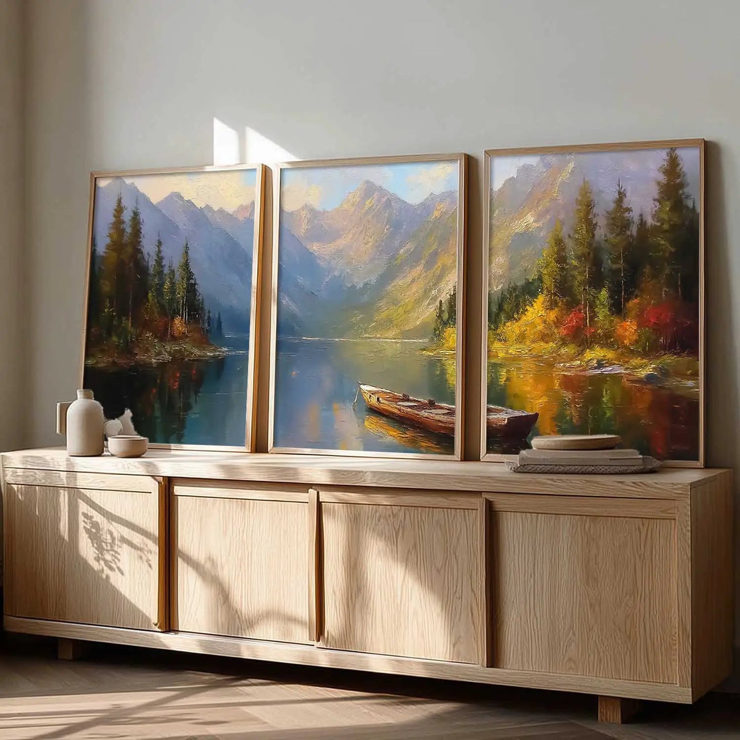 Lake View Framed Wall Art Prints | Set of 3 | Home Decor