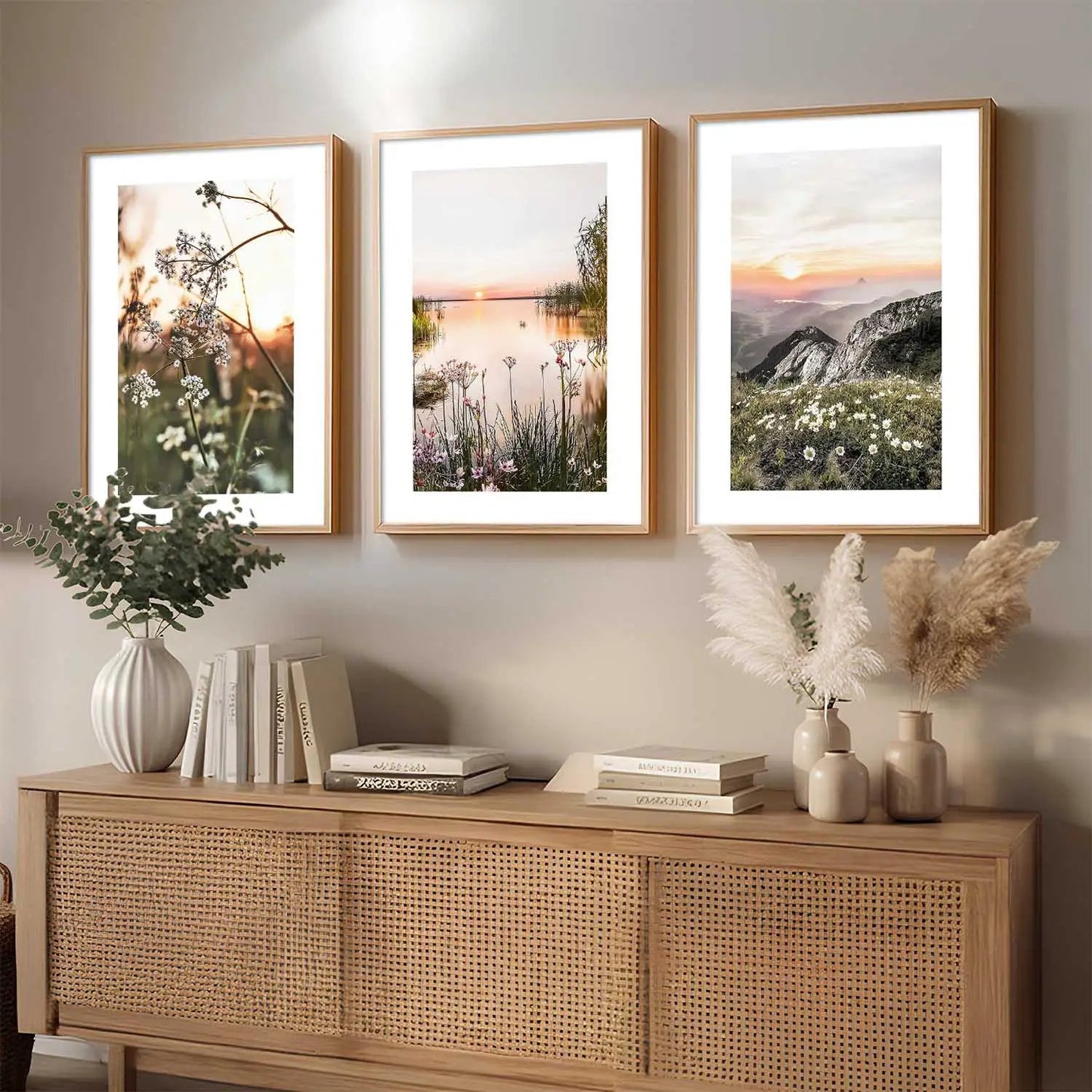Floral Framed Wall Art Prints | Set of 3 | Home Decor