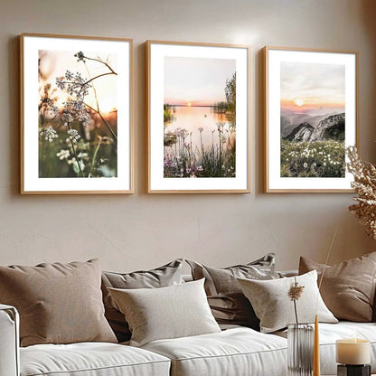 Floral Framed Wall Art Prints | Set of 3 | Home Decor