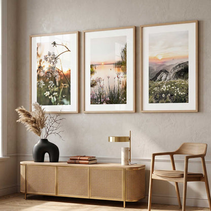 Floral Framed Wall Art Prints | Set of 3 | Home Decor