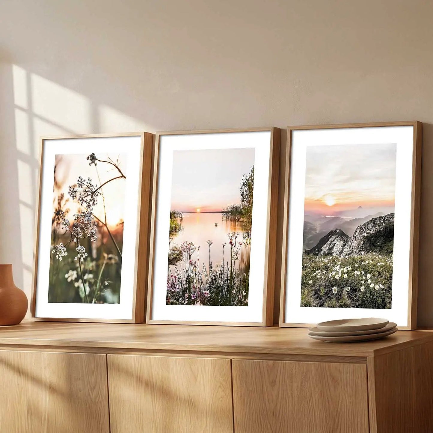 Floral Framed Wall Art Prints | Set of 3 | Home Decor