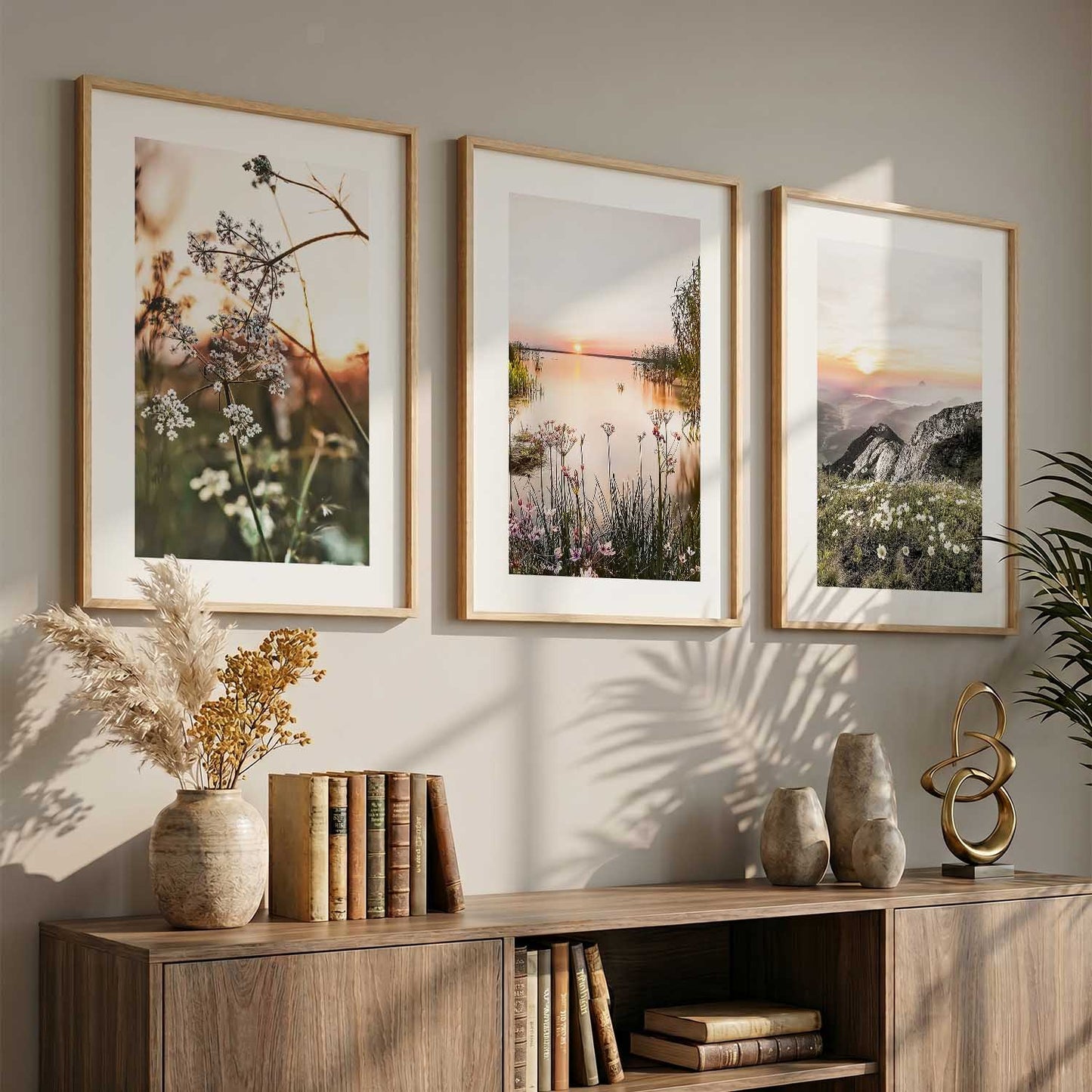 Floral Framed Wall Art Prints | Set of 3 | Home Decor