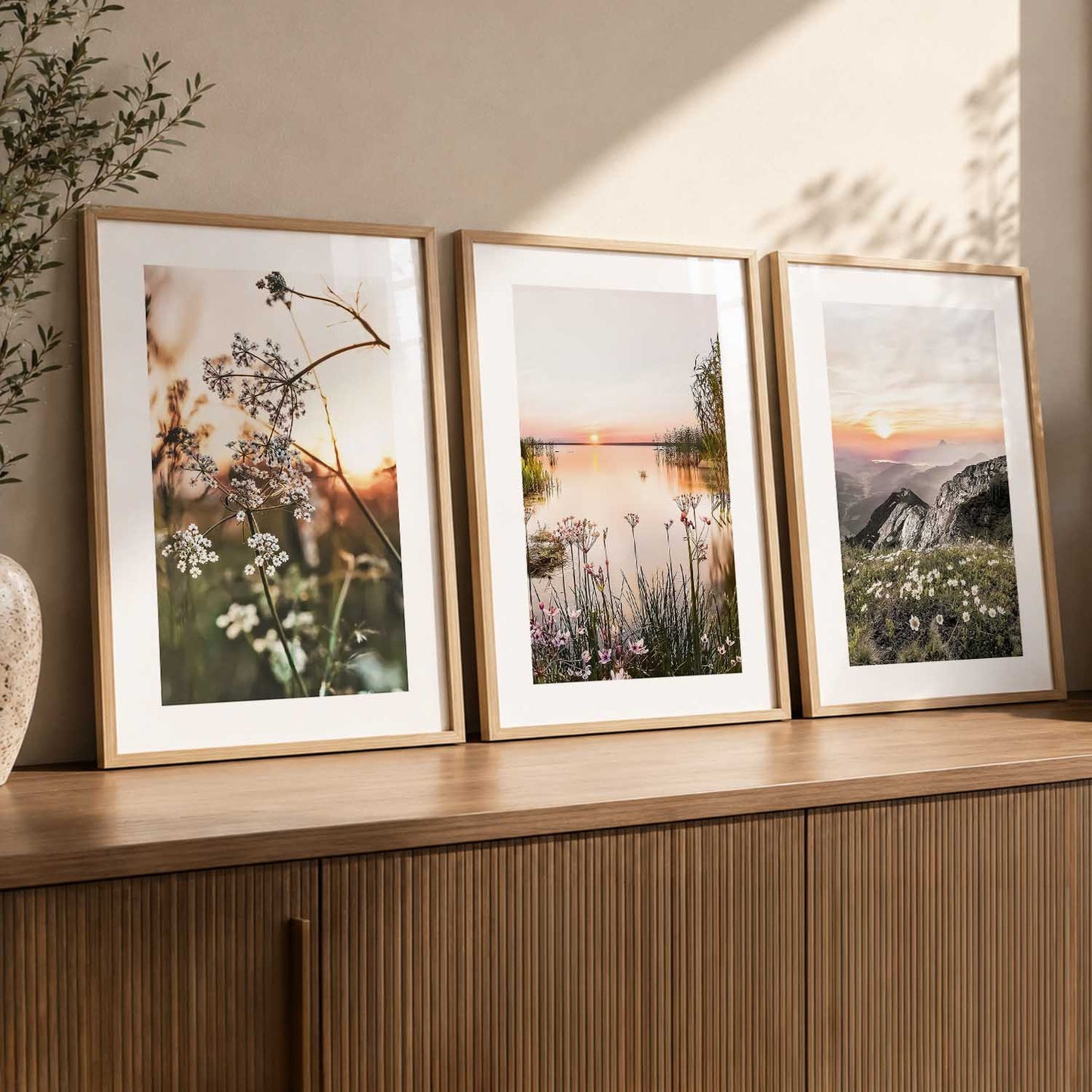 Floral Framed Wall Art Prints | Set of 3 | Home Decor